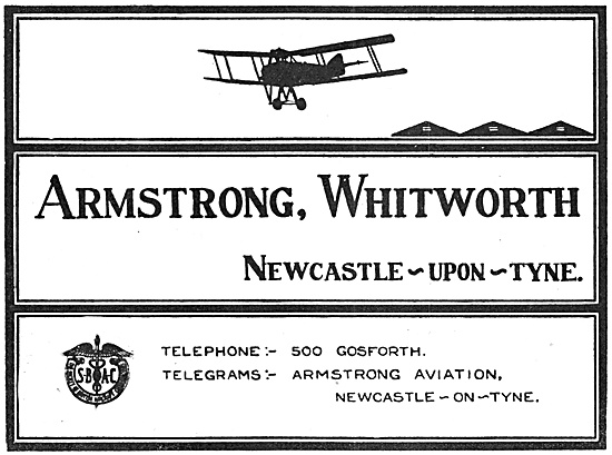 Armstrong Whitworth Aircraft 1918                                