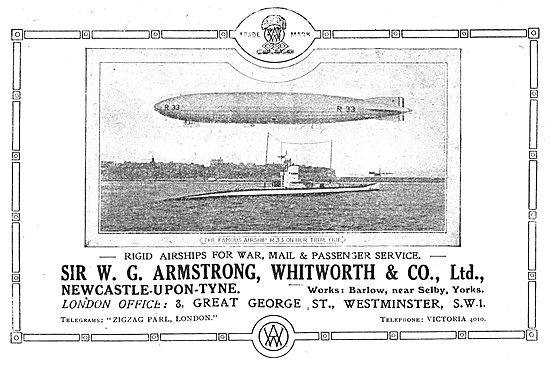 Armstrong Whitworth Rigid Airships For Mail & Passenger Services 