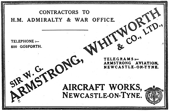 Armstrong Whitworth Aircraft 1917                                