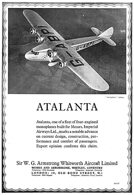 Armstrong Whitworth AW.15 Atalanta                               