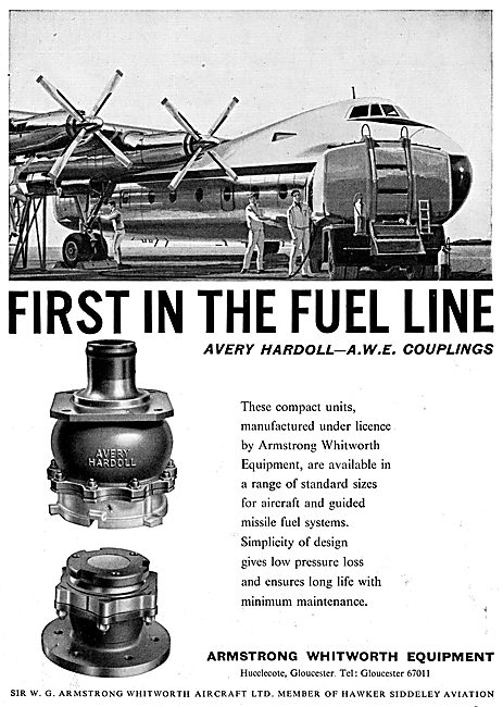 Armstrong Whitworth Avery Hardill A.W.E. Fuel Line Couplings     