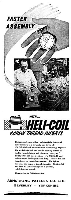 Armstrong Patents Helicoil Screw Thread Inserts                  