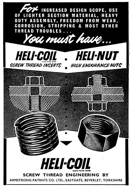 Armstrong Patents Heli-Coil Screw Thread Inserts - Heli-Nut      