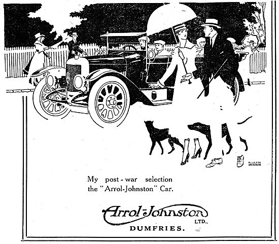 Arrol Johnston Motor Cars. Dumfries - 1917 Advertisement         