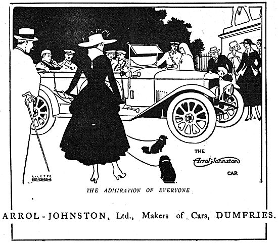 Arrol Johnston Motor Cars. WW1 Advert                            