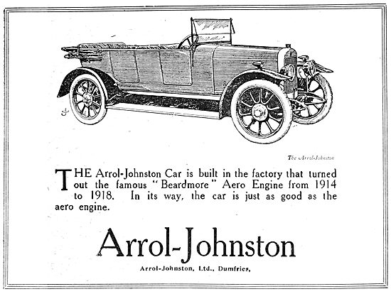 Arrol Johnston Motor Cars. 1920                                  