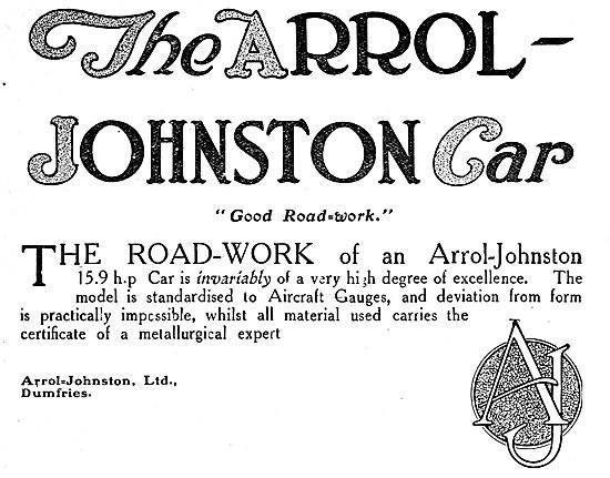 Arrol Johnston 15.9 H.P. Motor Car. 1920                         