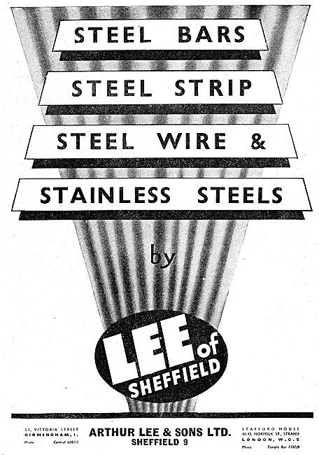 Arthur Lee Strip Steel - 1949 Advert                             