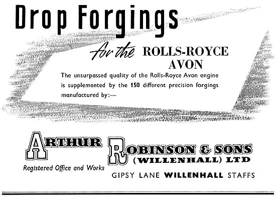 Arthur Robinson. Gipsy Lane Willenhall. Drop Forgings            