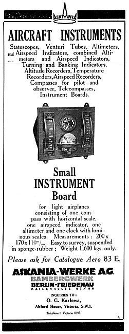 Askania Flight Instruments -  - Askania Instrument Board         