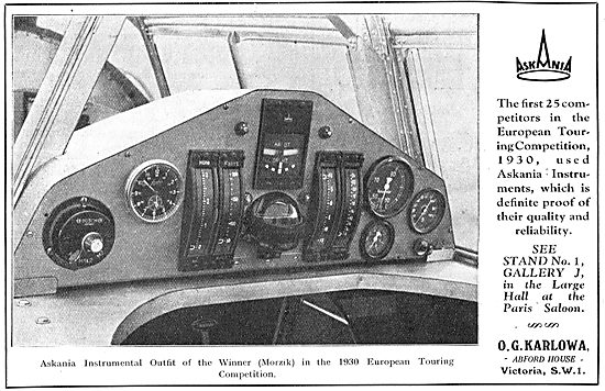 Askania Aircraft Flight Instruments                              