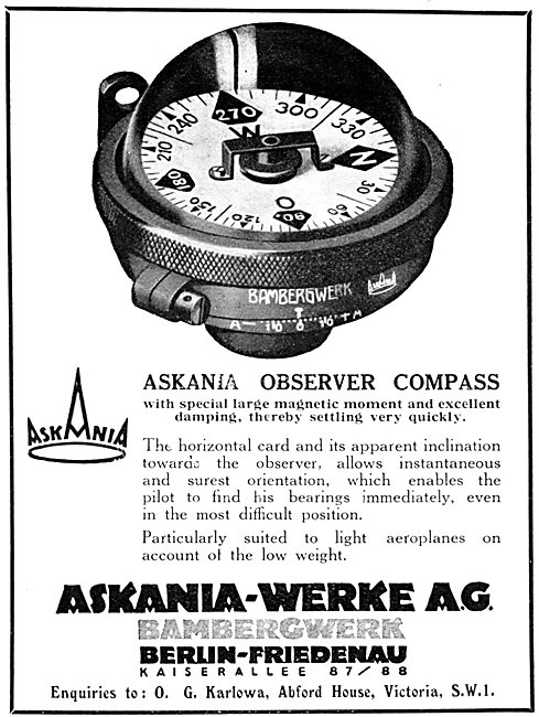 Askania Instruments - Askania Observer Compass 1930              