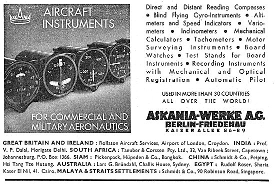 Askania Flight Instruments                                       