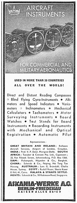 Askania Flight Instruments                                       