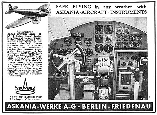 Askania Flight Instruments - He111                               