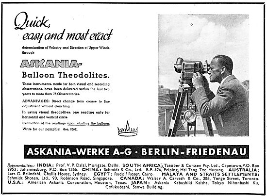 Askania Balloon Theodolites                                      