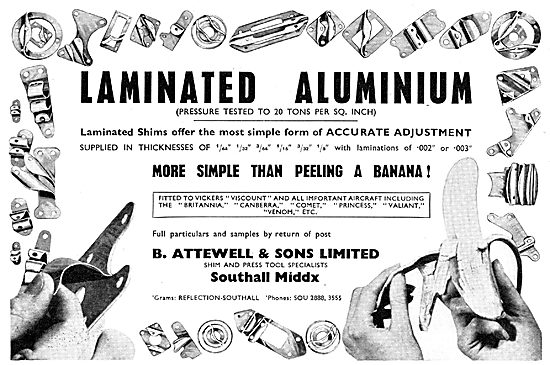 B.Attewell Laminated Aluminium Shims & Spacers                   