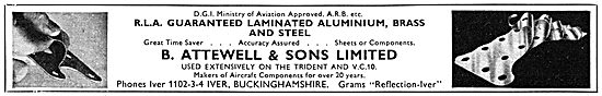 B.Attewell & Sons. Laminated Aluminium, Brass & Steel            