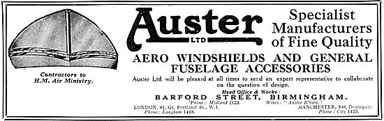 Auster Triplex Aero Windshields                                  