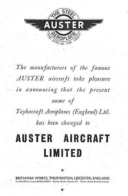 Auster Aircraft                                                  