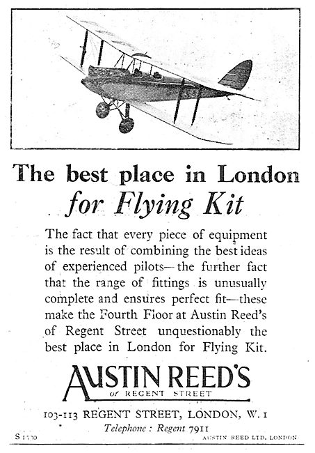 Austin Reed's Of Regent Street For Flying Kit                    