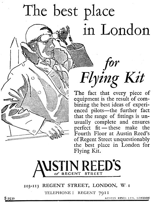 Austin Reed's Flying Kit 1930                                    