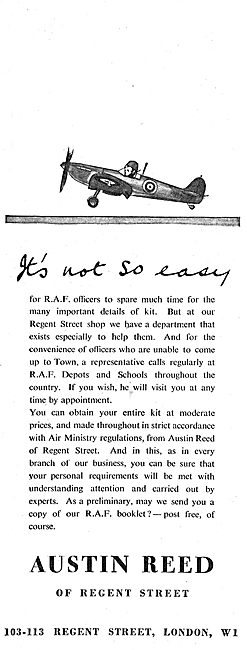 Austin Reed's Of Regent Street For RAF Officers Uniforms         