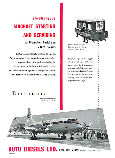 Auto Diesels Ground Power Units For BOAC Britannias              