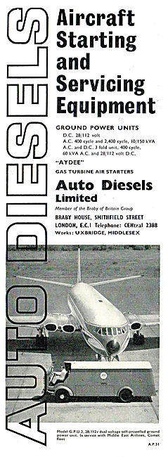 Auto Diesels Aircraft Starting & Servicing Equipment             