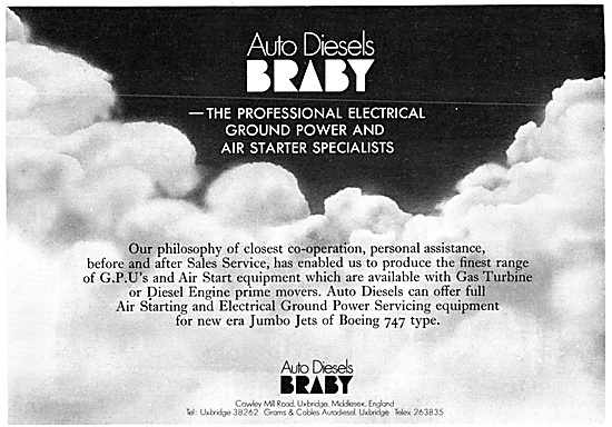 Auto Diesels Braby Ground Power Units & Air Starters 1970        