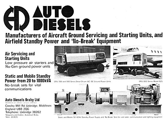 Auto Diesels Braby Ground Servicing Equipment                    