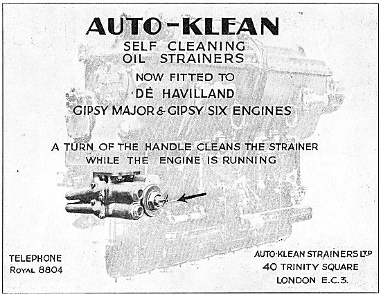 Auto-Klean Self Cleaning Oil Strainer - Standard On Gipsy Engines