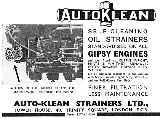 Auto-Klean Self Cleaning Oil Strainers - Gipsy Engines           