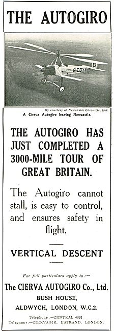 The Autogiro Has Just Completed A 3000 Mile Tour Of Great Britain