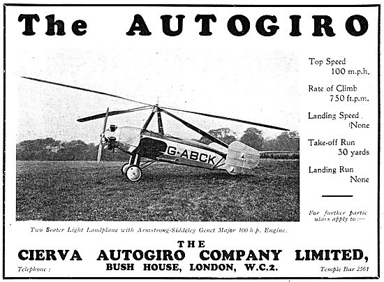 Cierva Autogiro - G-ABCK                                         