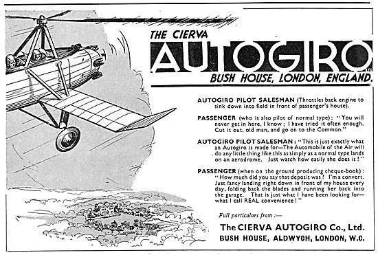 Uses For The Cierva Autogiro                                     