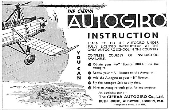 Cierva Autogiro - Instruction & Hire                             