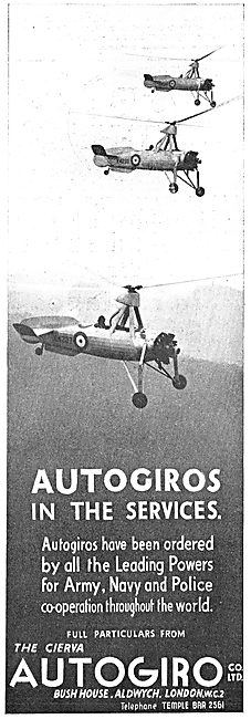 Cierva Autogiro In RAF Service K4327                             
