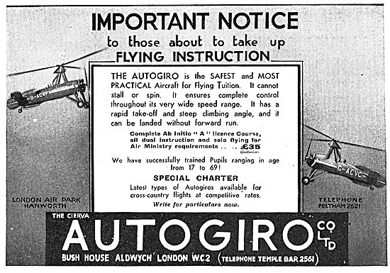 Cierva Autogiro - G-ACWF: A Licence £35.00                       