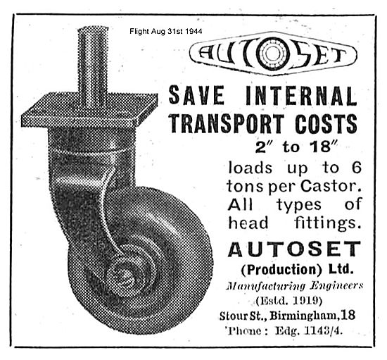 Autoset Castors Save Internal Transport Costs                    