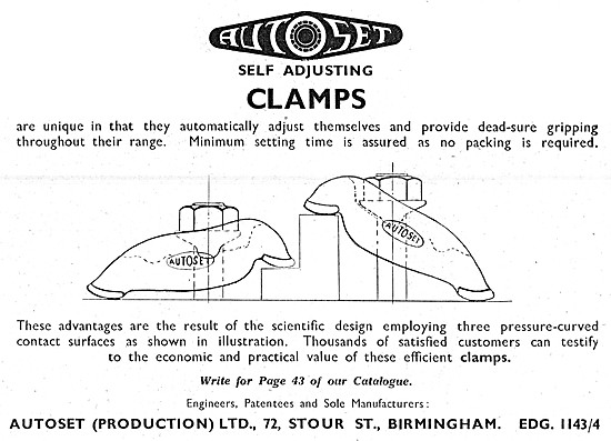 Autoset Equipment Castors & Self Adjusting Clamps                