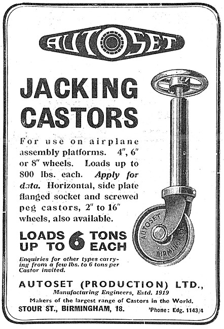 Autoset Equipment Jacking Castors & Self Adjusting Clamps        