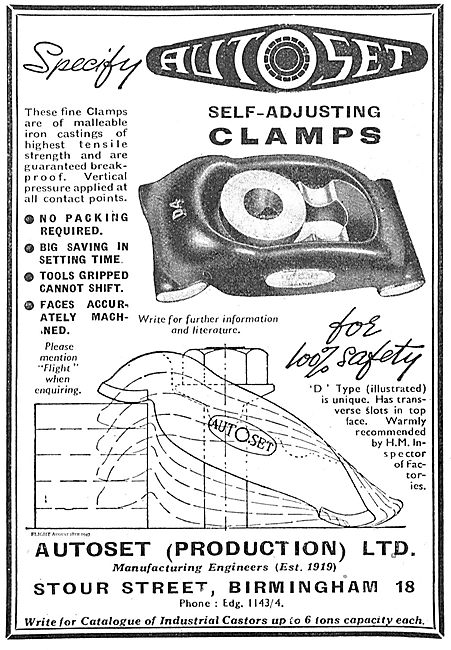 Autoset Self Adjusting Clamps                                    