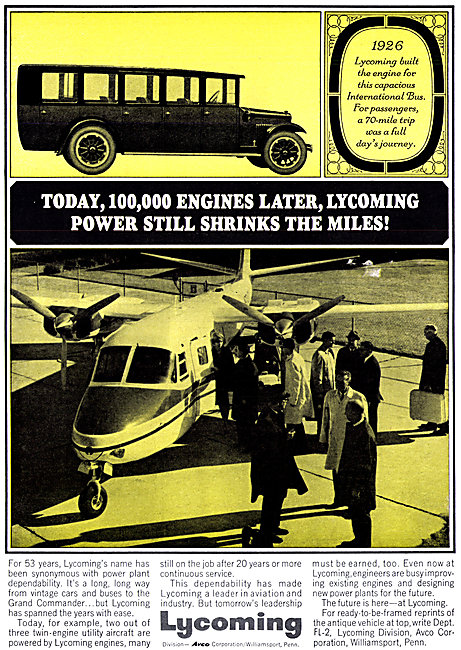 Avco Lycoming Aero Engines                                       