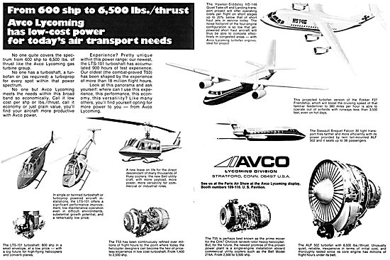 Avco Lycoming Gas Turbine Engines 1976                           