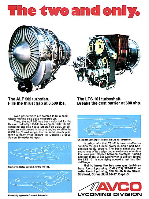 Avco Lycoming ALF 502 - Avco Lycoming LTS 101                    