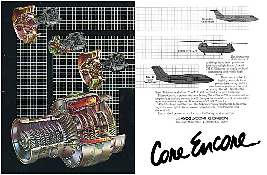 Avco Lycoming ALF502 Fanjets                                     