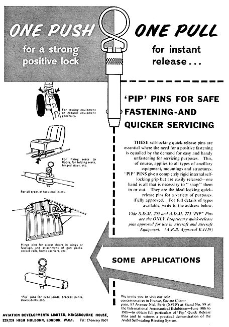 Aviation Developments - Pip Pins                                 