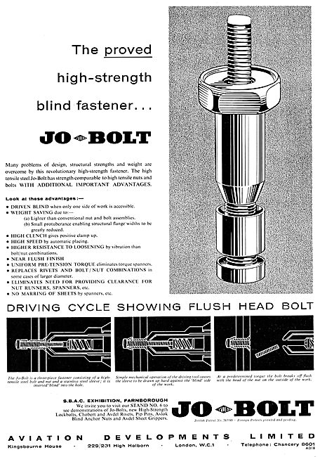 Aviation Developments Avdel Jo-Bolts                             