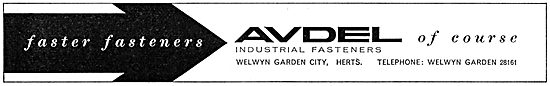 Aviation Developments. Avdel Fasteners                           